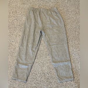 Eileen Fisher Soft Wool Flannel Pleated Tapered Pants in Moon, Small